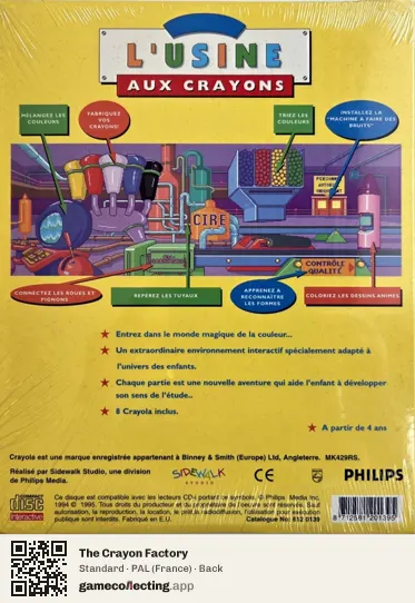The Crayon Factory Philips CD-i, France box back