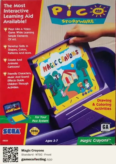 Magic Crayons Sega Pico, NTSC box front