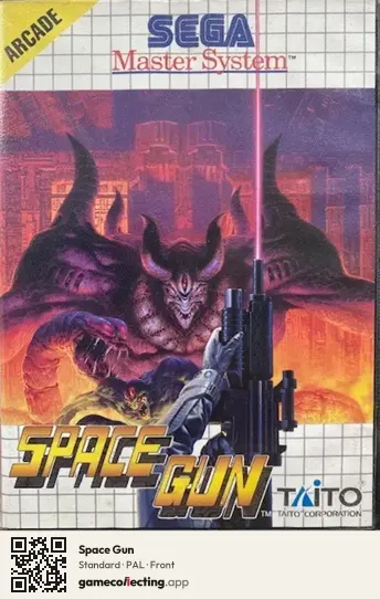 Space Gun Sega Master System, PAL box front