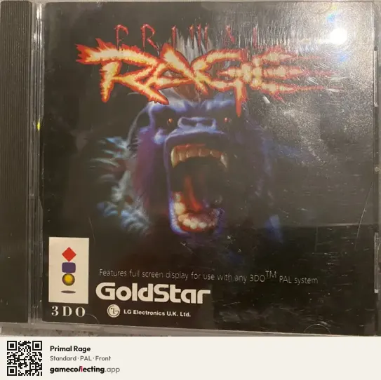 Primal Rage 3DO Interactive Multiplayer, PAL box front