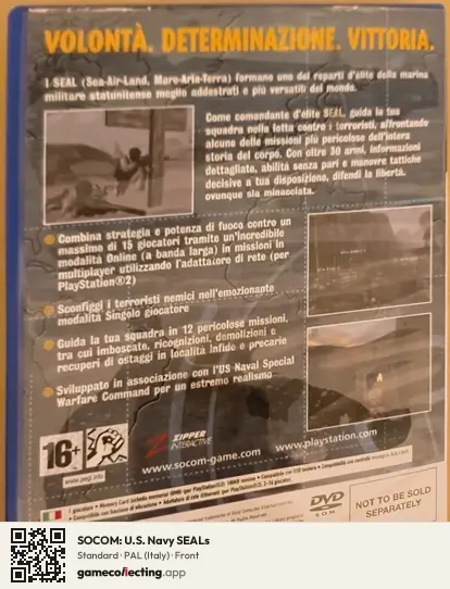 SOCOM: U.S. Navy SEALs PlayStation 2, Italy box front