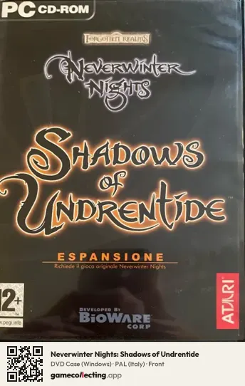 Neverwinter Nights: Shadows of Undrentide Computer, Italy box front