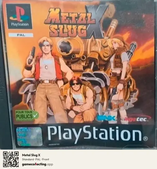 Metal Slug X PlayStation, PAL box front