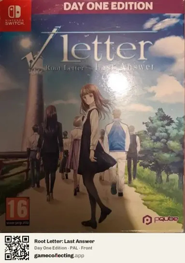 Root Letter: Last Answer Nintendo Switch, PAL box front