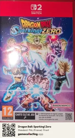 Dragon Ball: Sparking! Zero Nintendo Switch 2, France box front