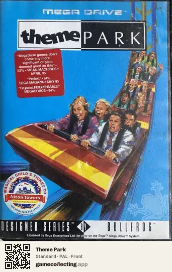 Theme Park Sega Mega Drive / Genesis, PAL box front