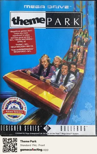 Theme Park Sega Mega Drive / Genesis, PAL box front