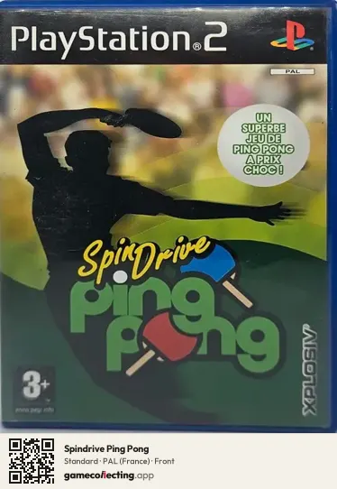 Spindrive Ping Pong PlayStation 2, France box front