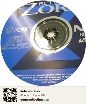 Return to Zork PC-FX, Japan disc