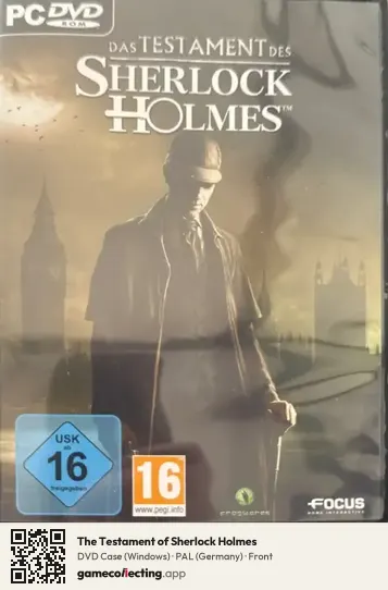 The Testament of Sherlock Holmes Computer, Germany box front