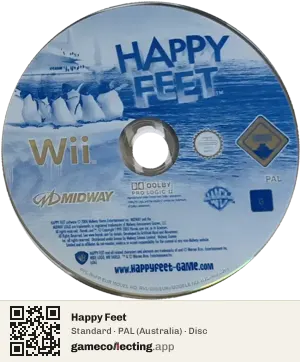 Happy Feet Nintendo Wii, PAL disc
