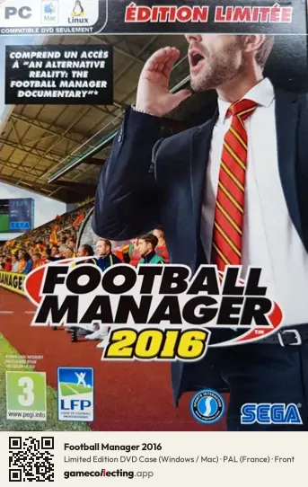 Football Manager 2016 Computer, France box front