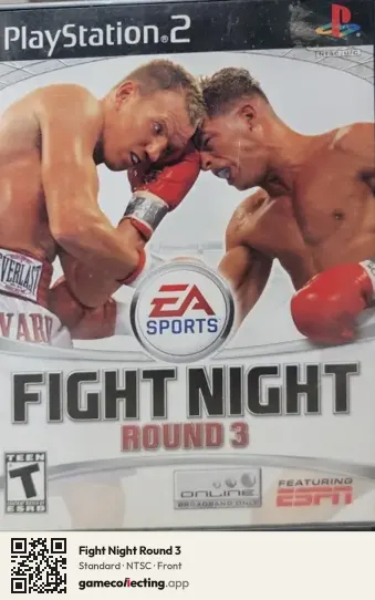 Fight Night Round 3 PlayStation 2, NTSC box front