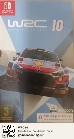 WRC 10 Nintendo Switch, Spain box front