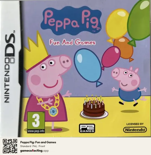 Peppa Pig: Fun and Games Nintendo DS, PAL box front