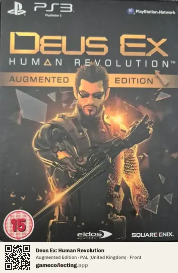 Deus Ex: Human Revolution PlayStation 3, United Kingdom box front