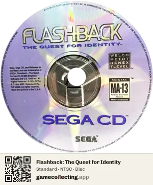 Flashback: The Quest for Identity Sega Mega-CD / Sega CD, NTSC disc