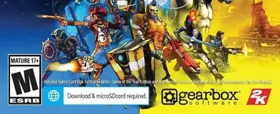 Borderlands Legendary Collection, the ESRB box on its front