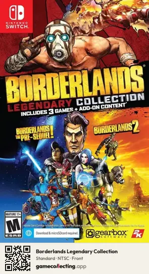 Borderlands Legendary Collection Nintendo Switch, NTSC box front