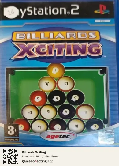 Billiards Xciting PlayStation 2, Italy box front