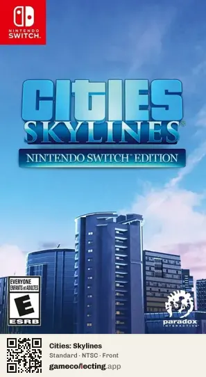 Cities: Skylines Nintendo Switch, NTSC box front