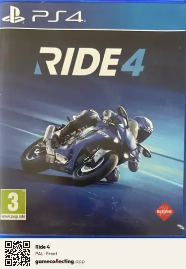 Ride 4 PlayStation 4, PAL box front