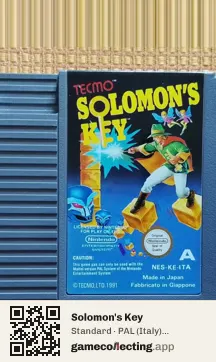 Solomon's Key Nintendo Entertainment System, PAL cartridge label