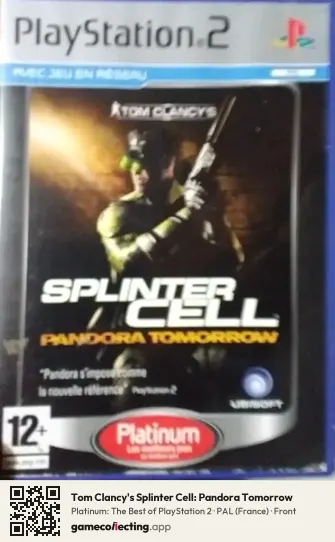 Tom Clancy's Splinter Cell: Pandora Tomorrow PlayStation 2, France box front