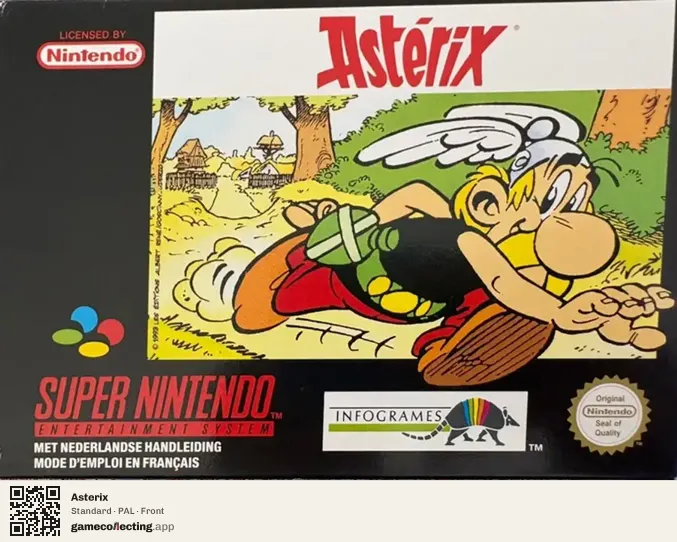 Asterix Super Nintendo Entertainment System, PAL box front