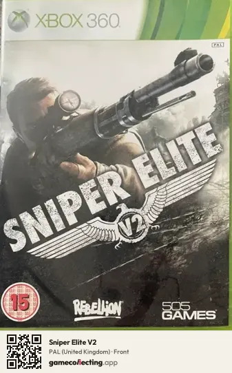 Sniper Elite V2 Xbox 360, United Kingdom box front