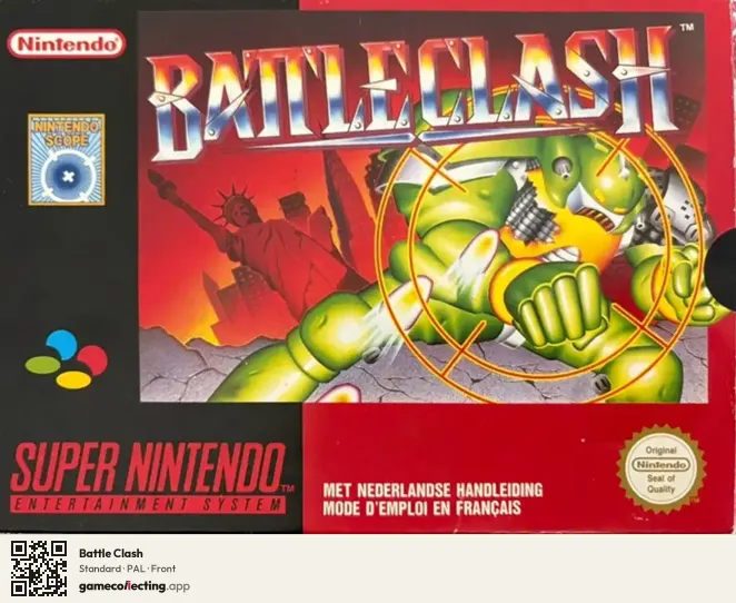 Battle Clash Super Nintendo Entertainment System, PAL box front