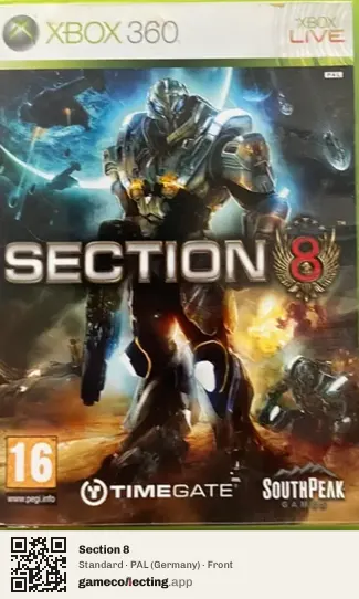 Section 8 Xbox 360, Germany box front