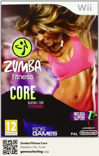 Zumba Fitness Core Nintendo Wii, PAL box front