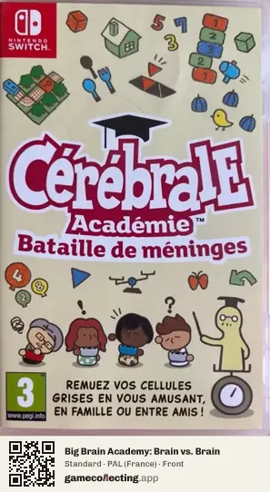 Big Brain Academy: Brain vs. Brain Nintendo Switch, France box front