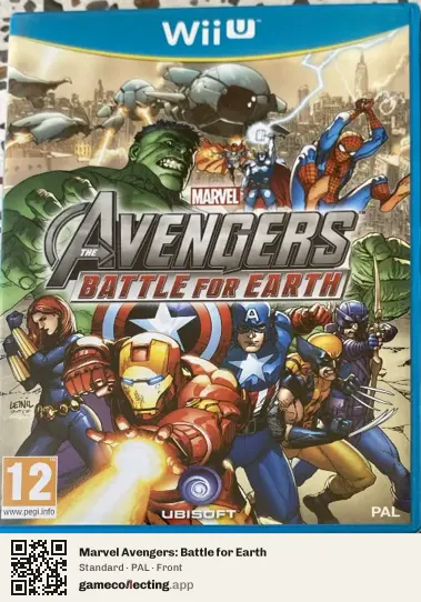 Marvel Avengers: Battle for Earth Nintendo Wii U, PAL box front