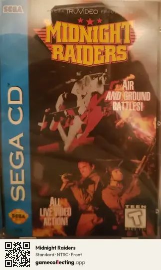 Midnight Raiders Sega Mega-CD / Sega CD, NTSC box front