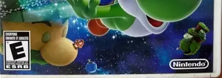 Super Mario Galaxy 2, the ESRB box on its front