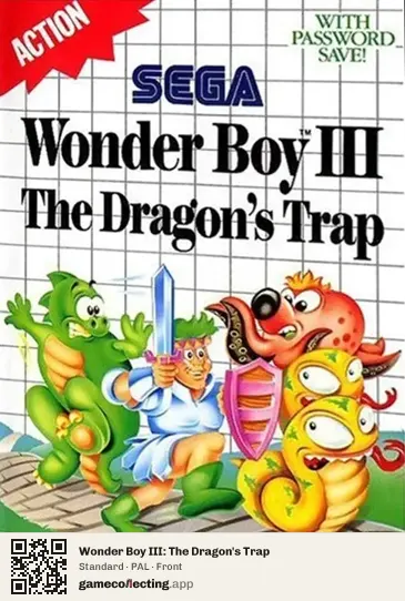 Wonder Boy III: The Dragon's Trap Sega Master System, PAL box front