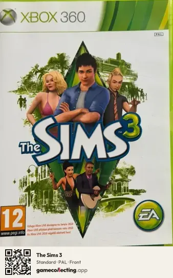 The Sims 3 Xbox 360, PAL box front