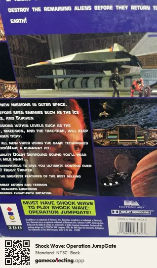 Shock Wave: Operation JumpGate 3DO Interactive Multiplayer, NTSC box back