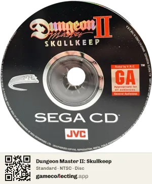 Dungeon Master II: Skullkeep Sega Mega-CD / Sega CD, NTSC disc