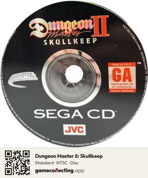 Dungeon Master II: Skullkeep Sega Mega-CD / Sega CD, NTSC disc
