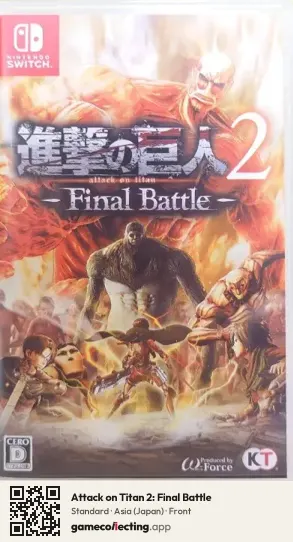 Attack on Titan 2: Final Battle Nintendo Switch, Japan box front