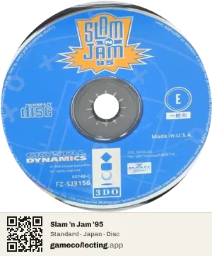 Slam 'n Jam '95 3DO Interactive Multiplayer, Japan disc