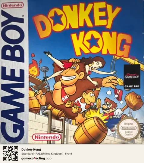 Donkey Kong Game Boy, United Kingdom box front
