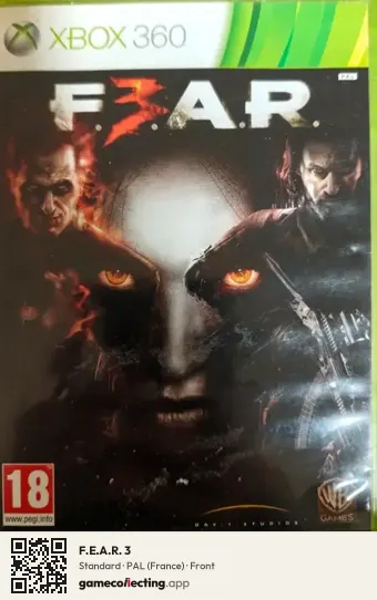F.E.A.R. 3 Xbox 360, France box front