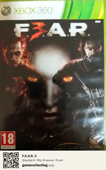 F.E.A.R. 3 Xbox 360, France box front