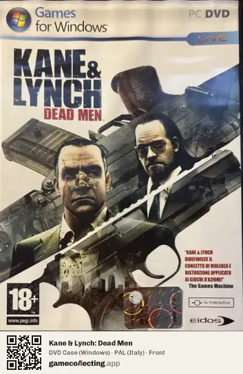 Kane & Lynch: Dead Men Computer, Italy box front