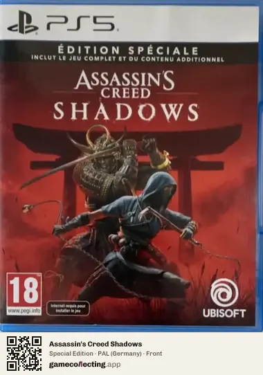 Assassin's Creed Shadows PlayStation 5, Germany box front