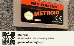 Metroid Game Boy Advance, PAL cartridge label